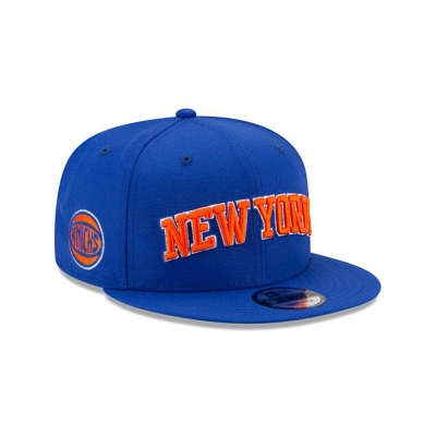 Blue New York Knicks Hat - New Era NBA Statement Edition 9FIFTY Snapback Caps USA0739415